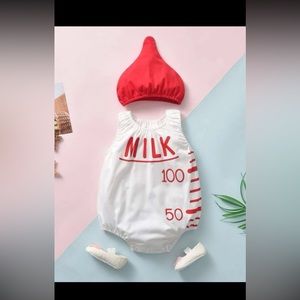 6-9 month baby milk costume